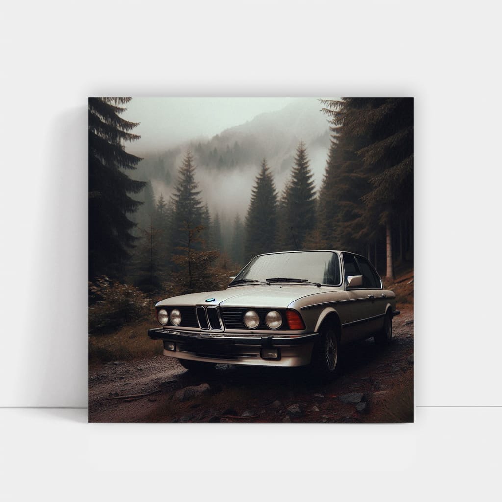 BMW E28 in Forest - Classic Elegance Meets Nature