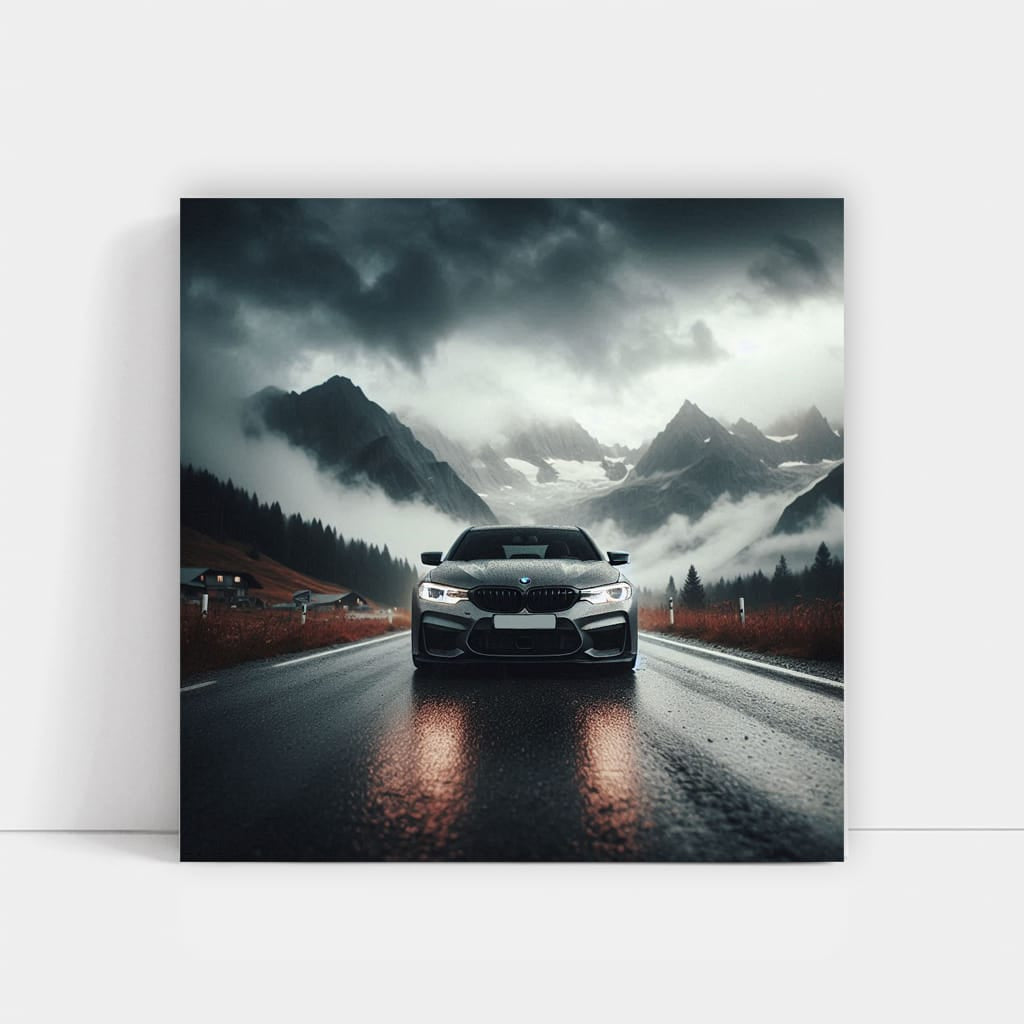 Bmw Gray Overcast Weather Wall Art