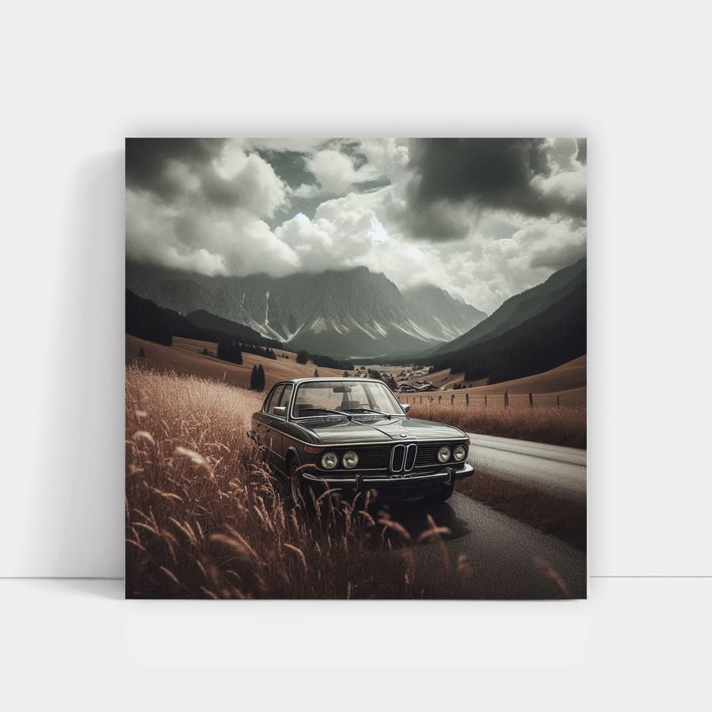 Retro Gray BMW in Valley - Classic Elegance on Wheels