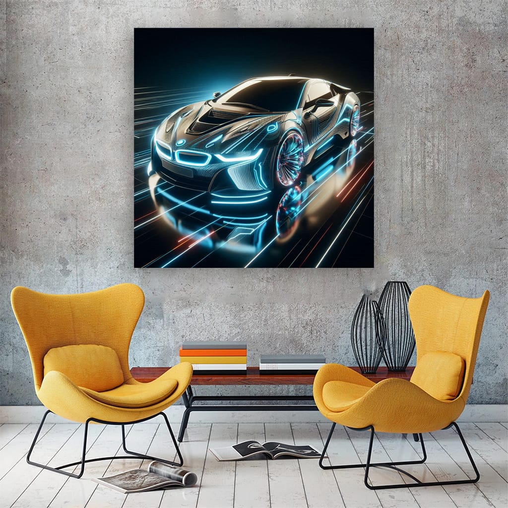 Bmw I8 Absctra Wall Art