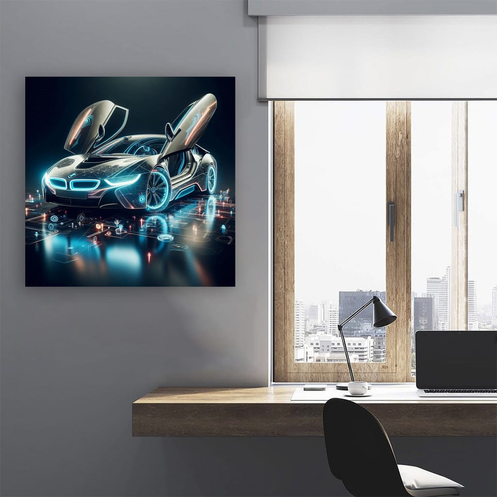 Abstract BMW i8 - Futuristic Elegance in Motion