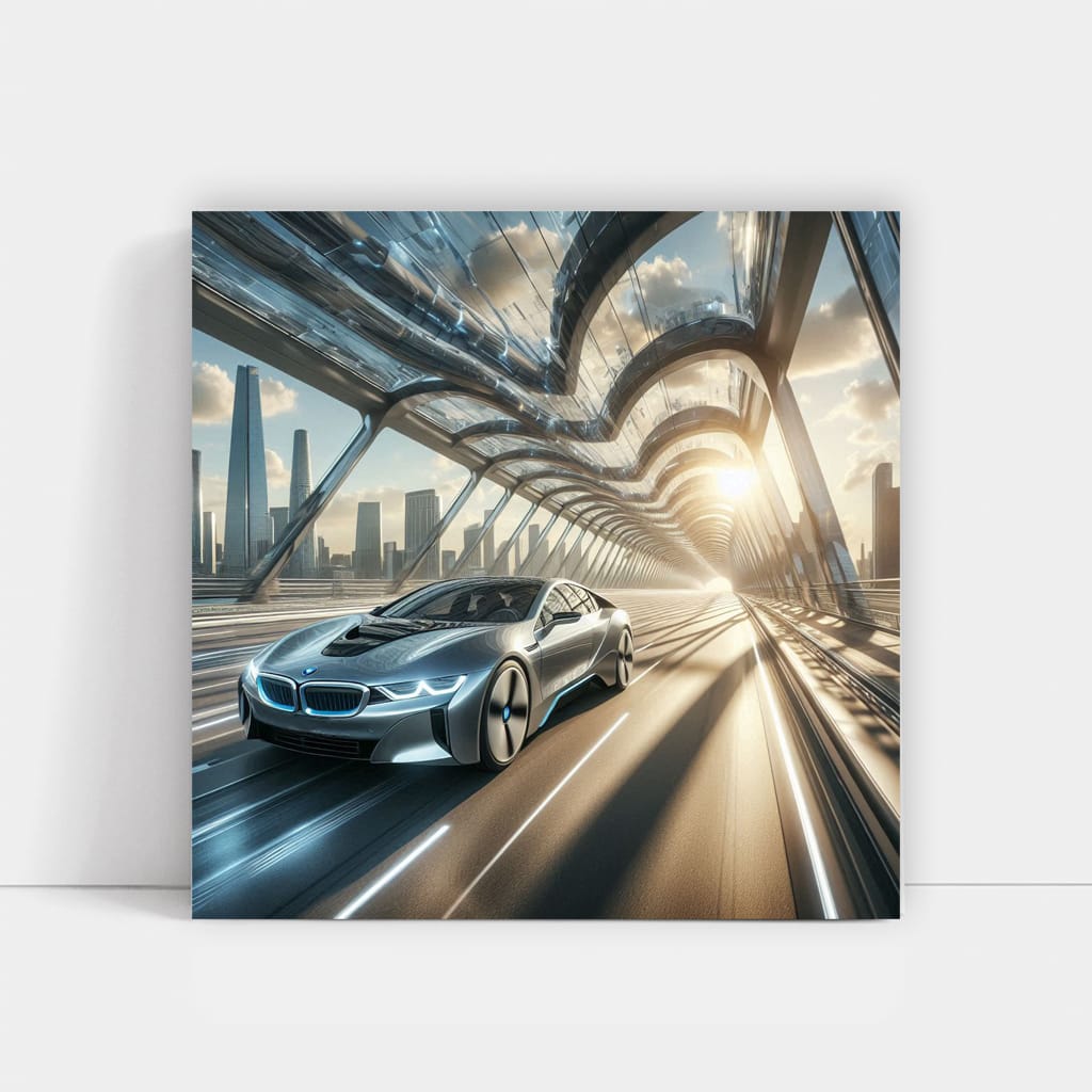 BMW i8 Bridge Sleek Hybrid Sports Car - Innovation in Motion