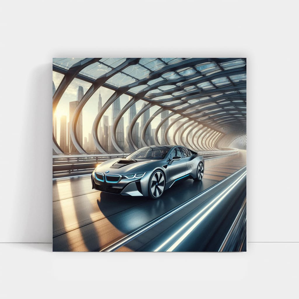 BMW i8 on Bridge - Futuristic Elegance in Motion