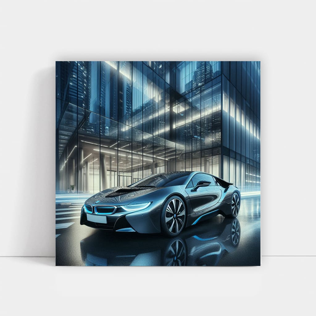 Bmw I8 Building Wall Art