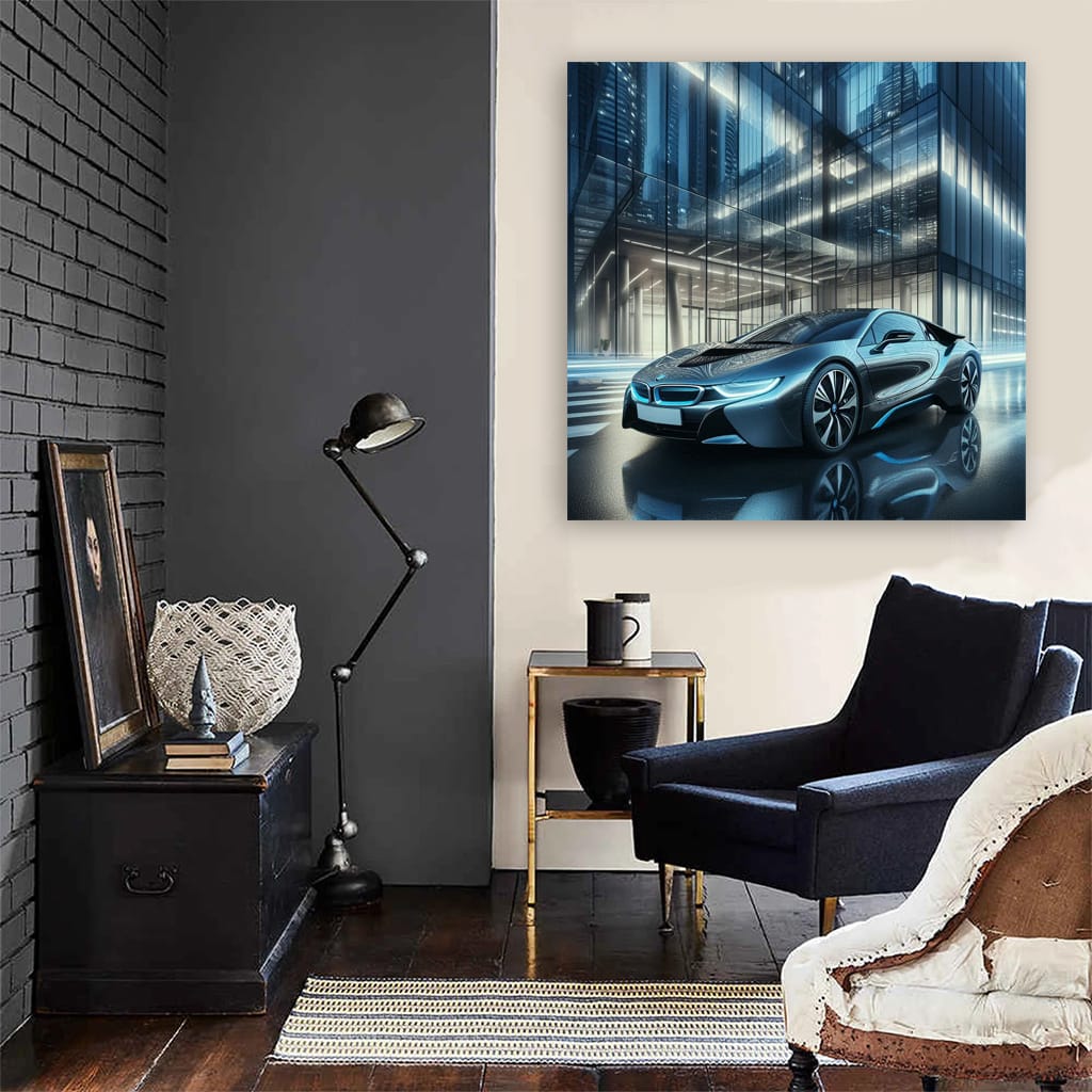 Bmw I8 Building Wall Art