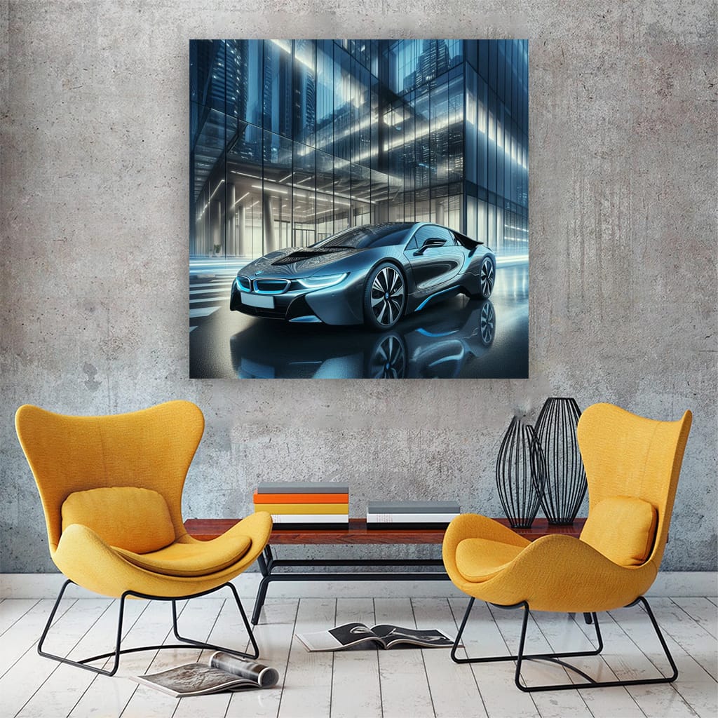 Bmw I8 Building Wall Art