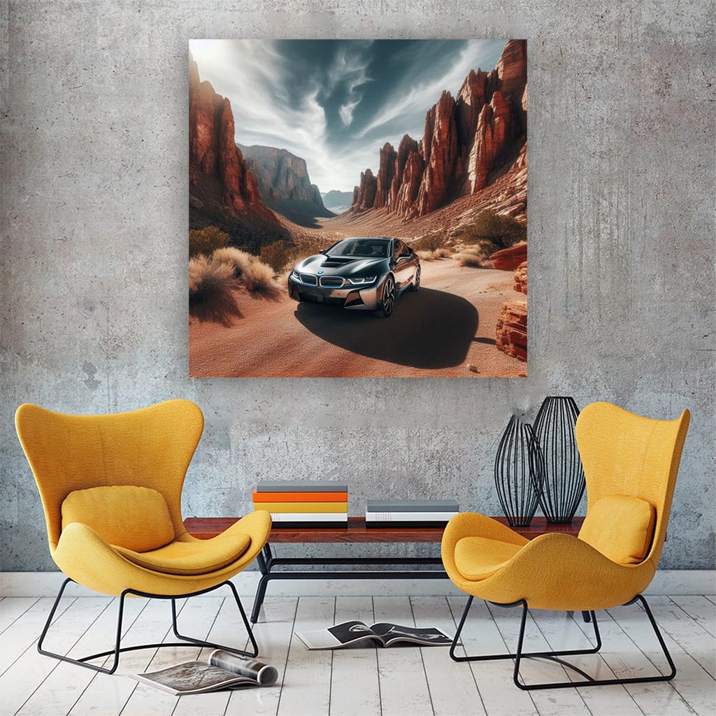 BMW i8 in Canyon - Futuristic Hybrid Sports Car