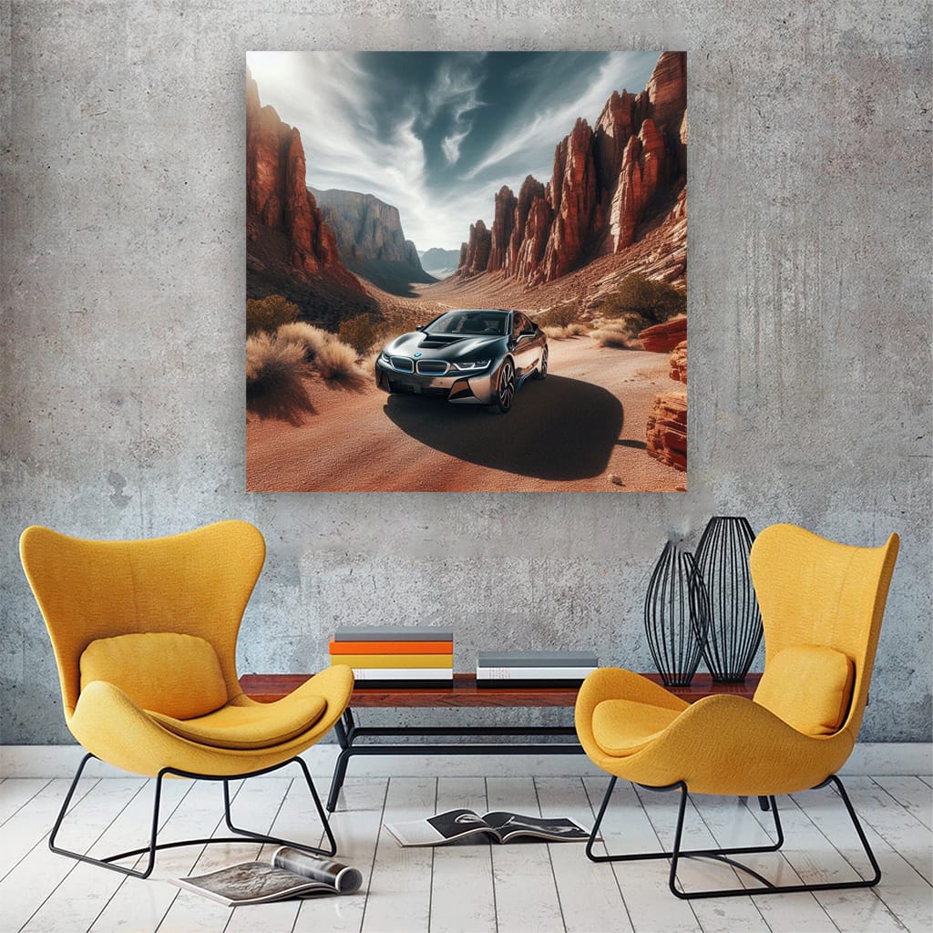 Bmw I8 Canyon Wall Art