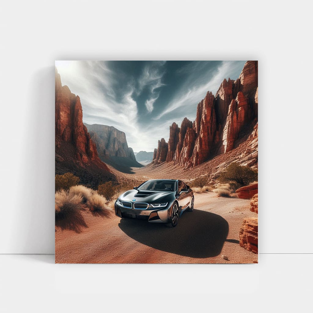 BMW i8 in Canyon - Futuristic Hybrid Sports Car