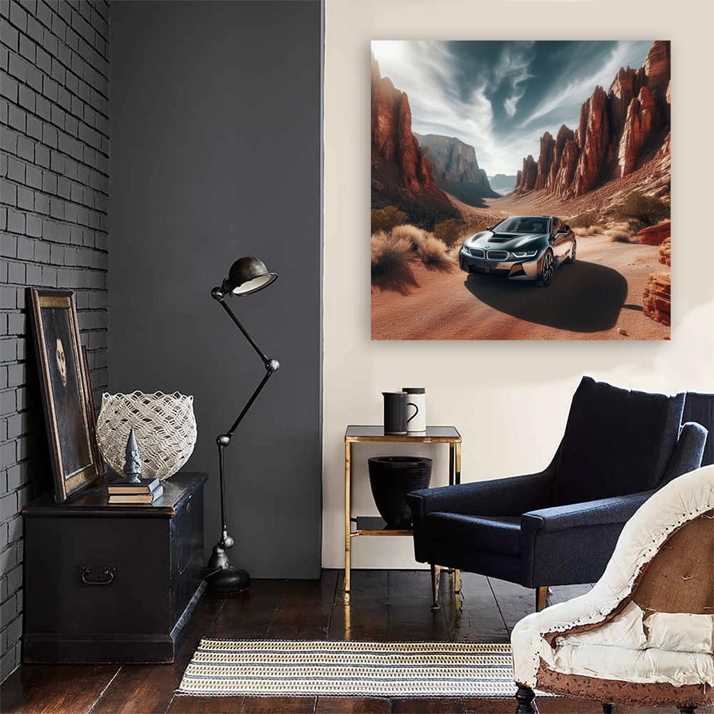 Bmw I8 Canyon Wall Art