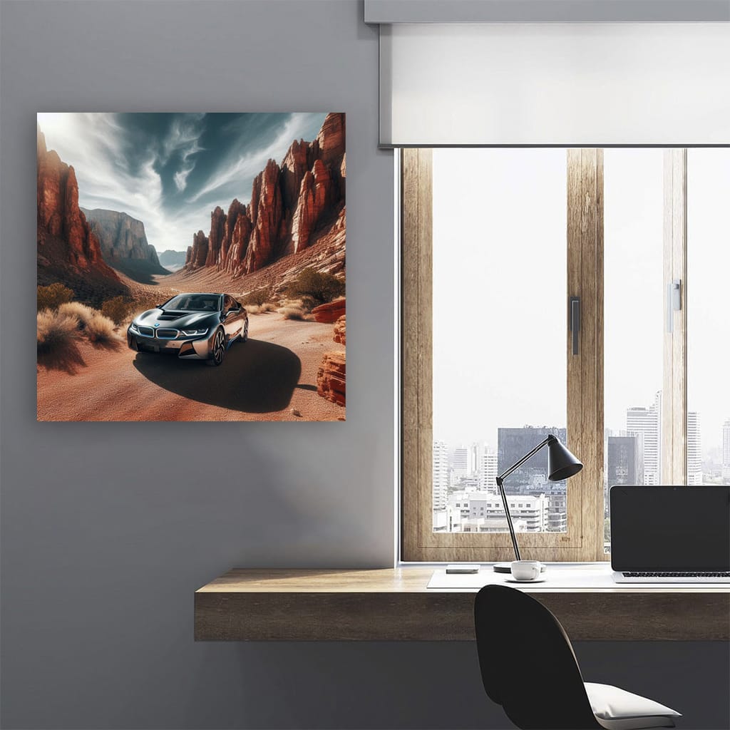 Bmw I8 Canyon Wall Art