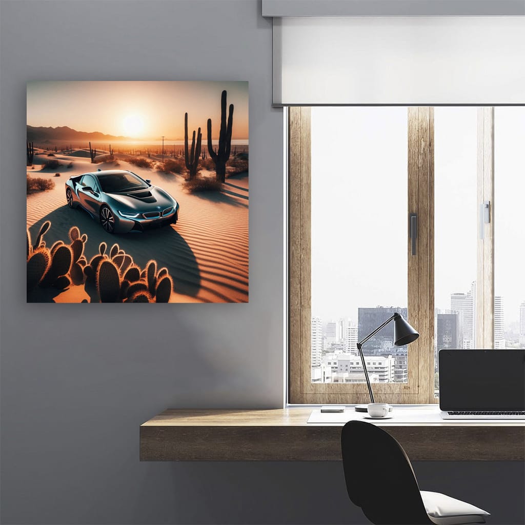 BMW i8 in Desert: Futuristic Elegance and Performance