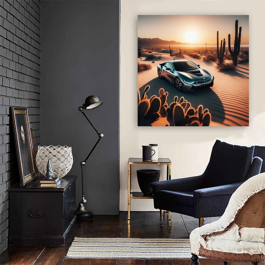 BMW i8 in Desert: Futuristic Elegance and Performance