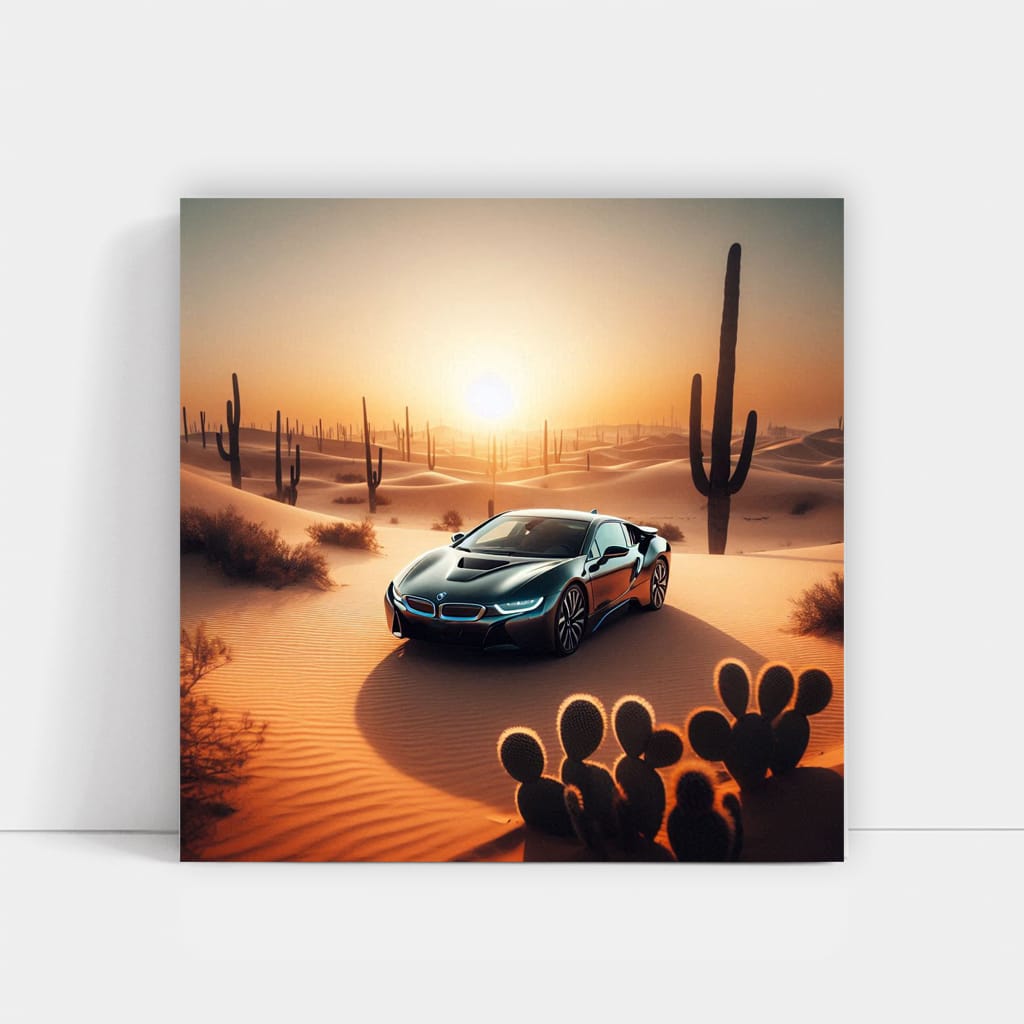 BMW i8 in Desert - Futuristic Elegance on Wheels