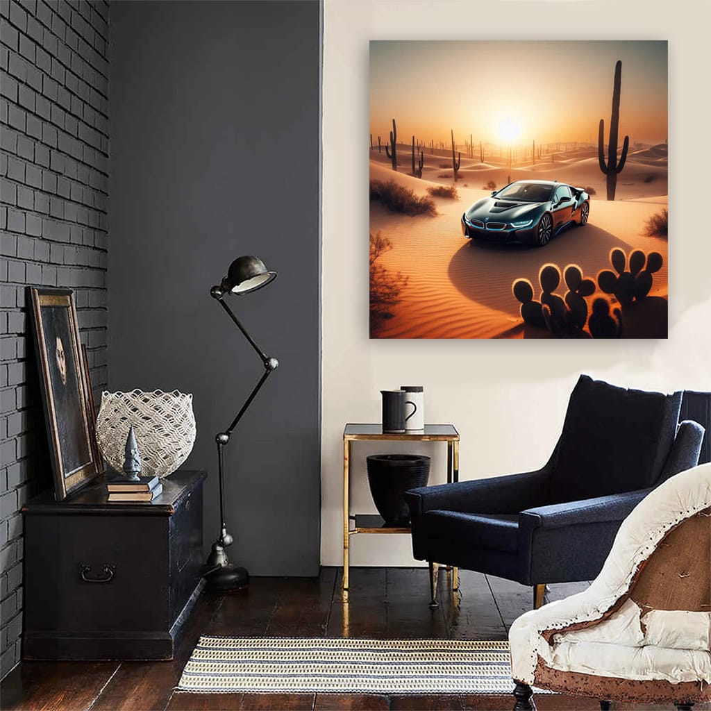 BMW i8 in Desert - Futuristic Elegance on Wheels