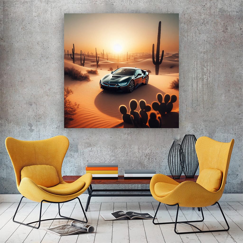 BMW i8 in Desert - Futuristic Elegance on Wheels