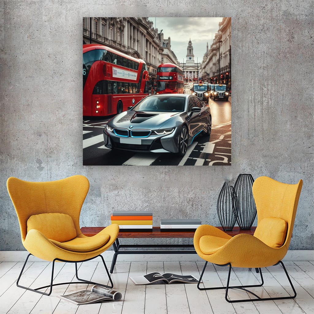 Bmw I8 Lond Wall Art