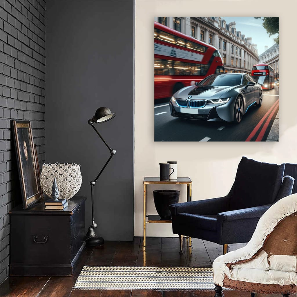 Bmw I8 London Wall Art