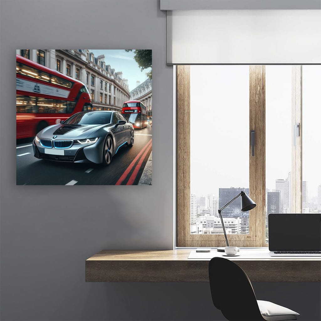 Bmw I8 London Wall Art