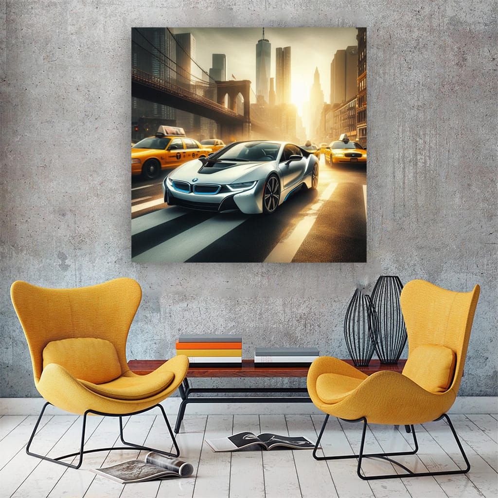 Bmw I8 New Yo Wall Art