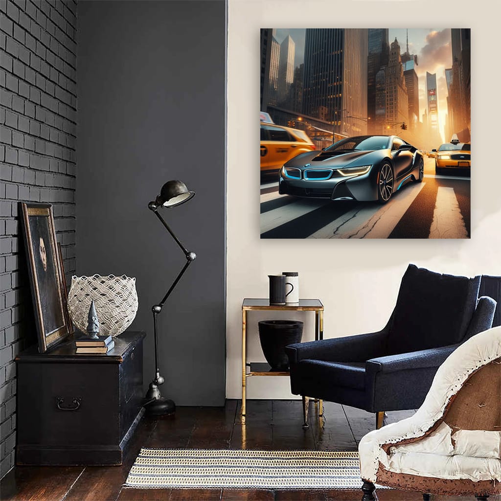 Bmw I8 New York Wall Art