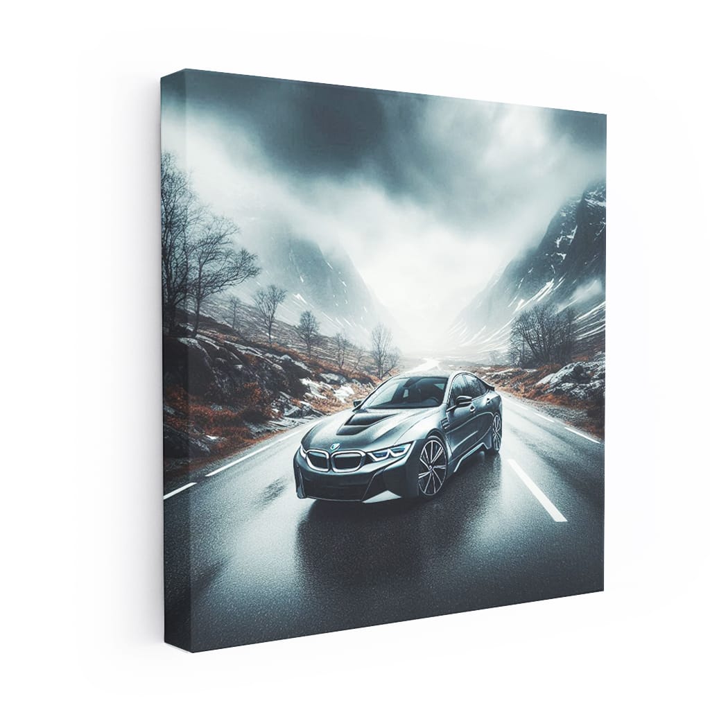 Bmw I8 Overcast Weath Wall Art