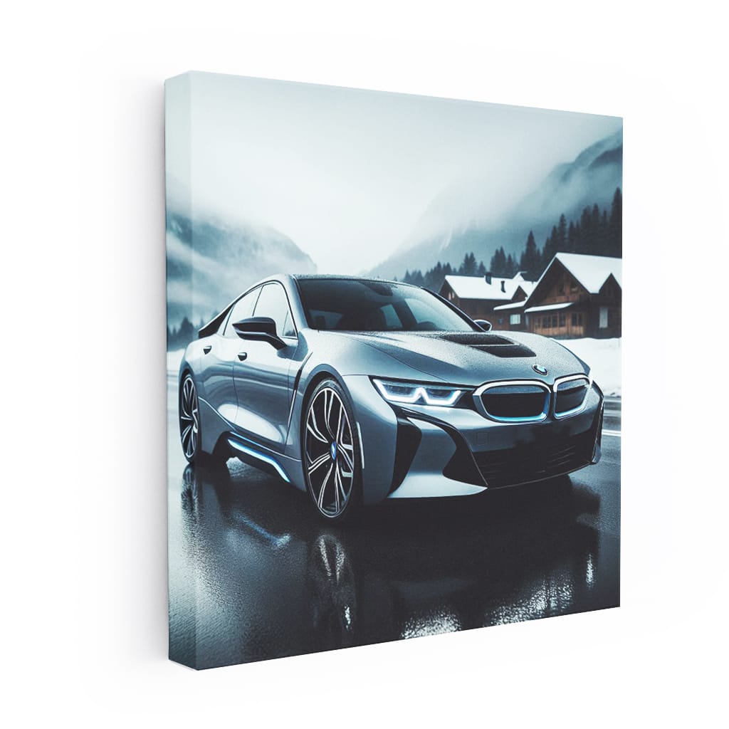 Bmw I8 Overcast Weather Wall Art