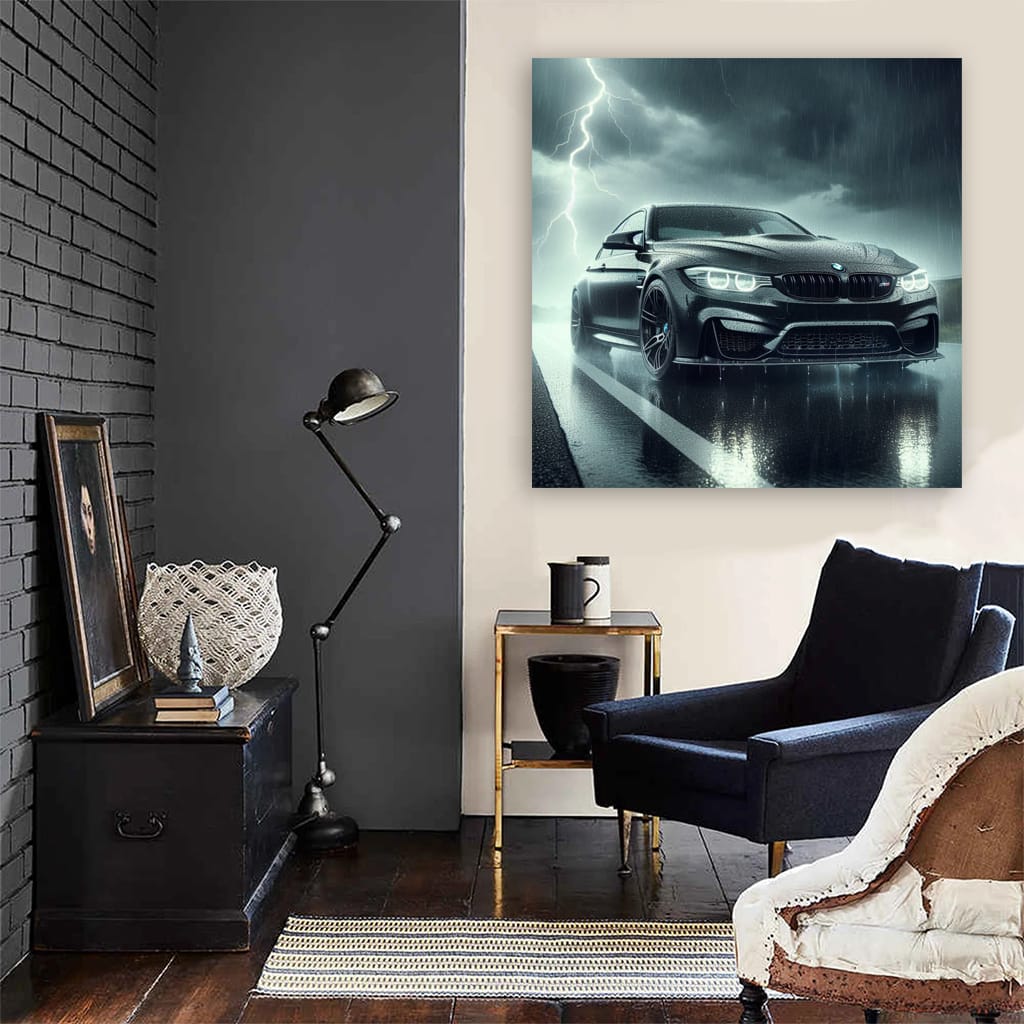 Bmw M3 Black Thundersto Wall Art