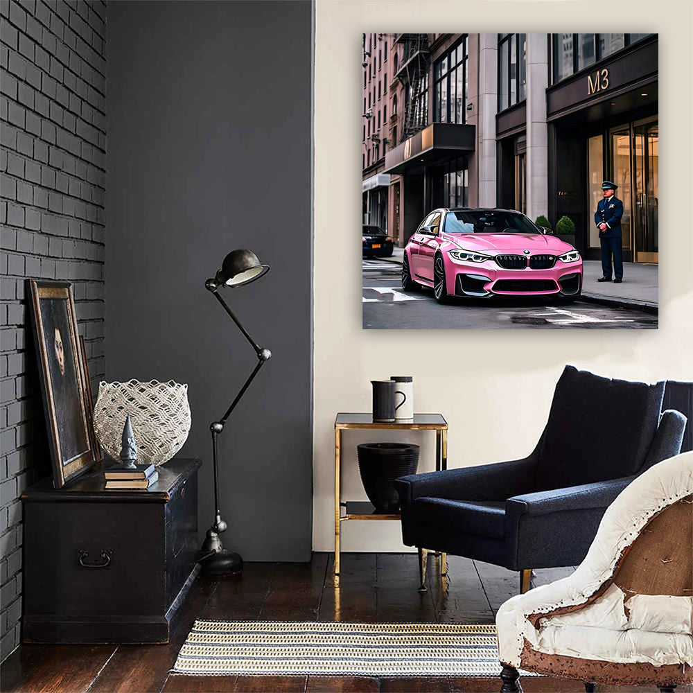 Vibrant Pink BMW M3 in NYC - Style Meets Performance