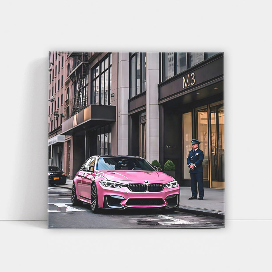 Vibrant Pink BMW M3 in NYC - Style Meets Performance
