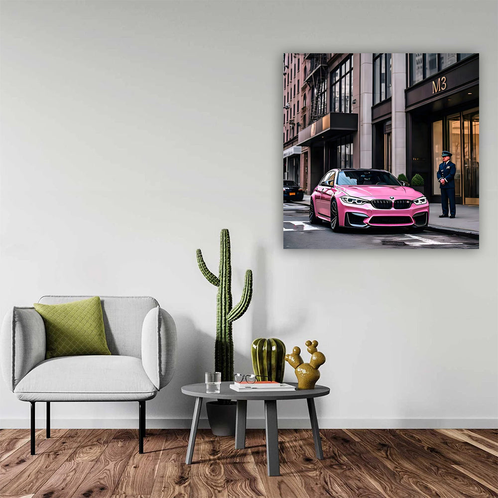 Vibrant Pink BMW M3 in NYC - Style Meets Performance