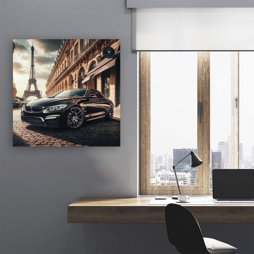 Bmw M4 Black Paris Wall Art