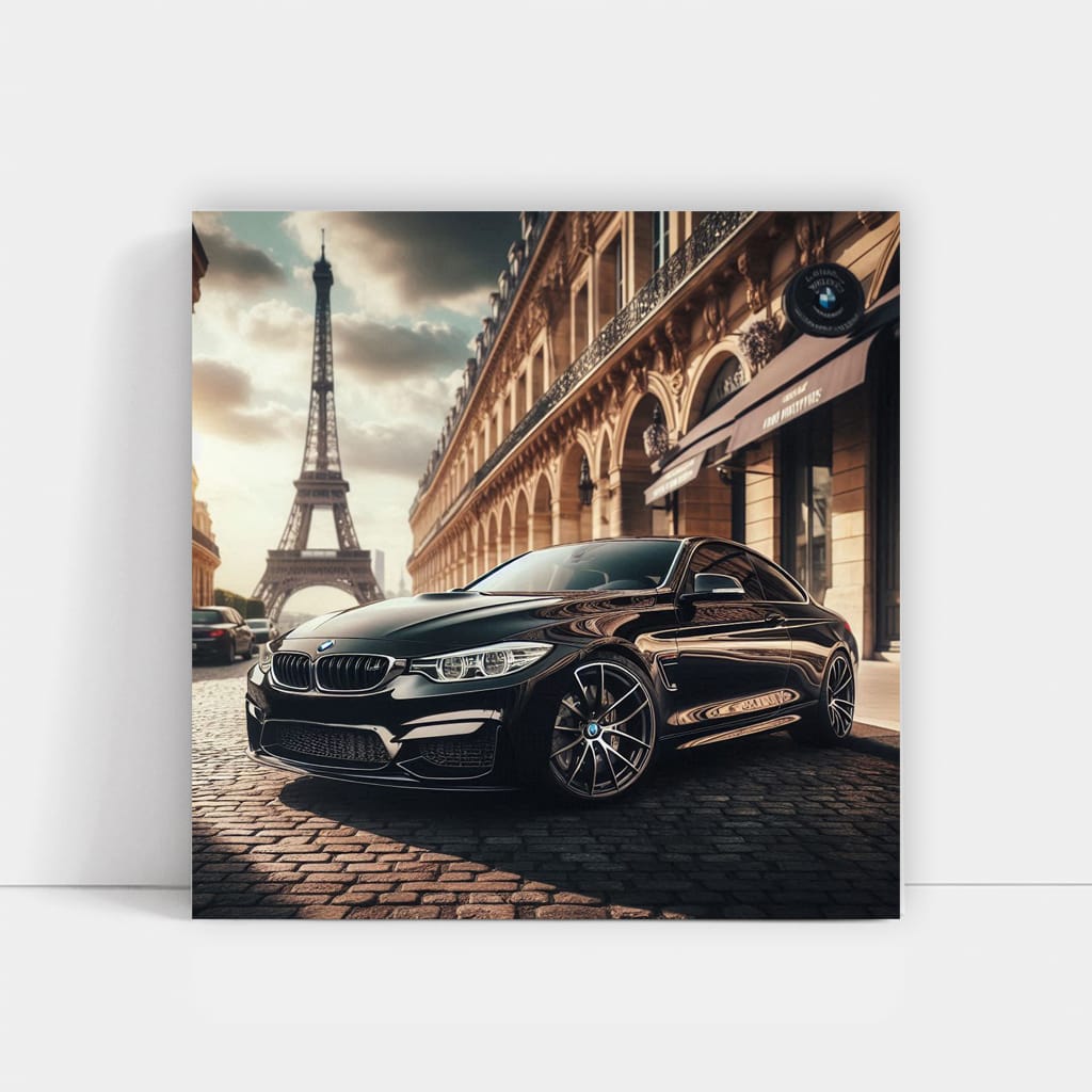 Bmw M4 Black Paris Wall Art