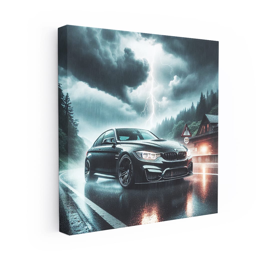 Bmw M4 Black Thundersto Wall Art