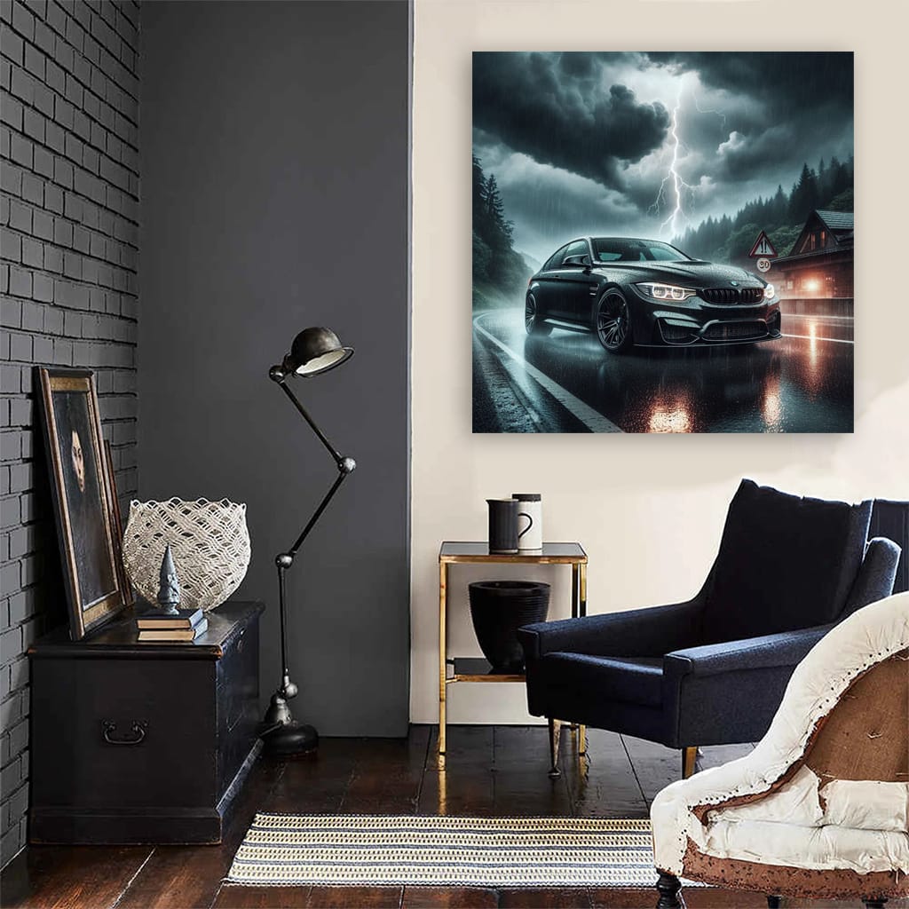 Bmw M4 Black Thundersto Wall Art