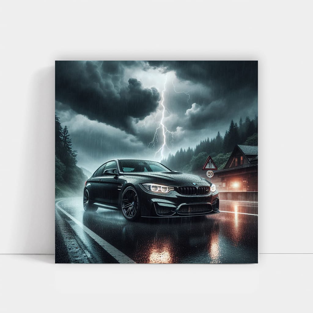 Bmw M4 Black Thundersto Wall Art