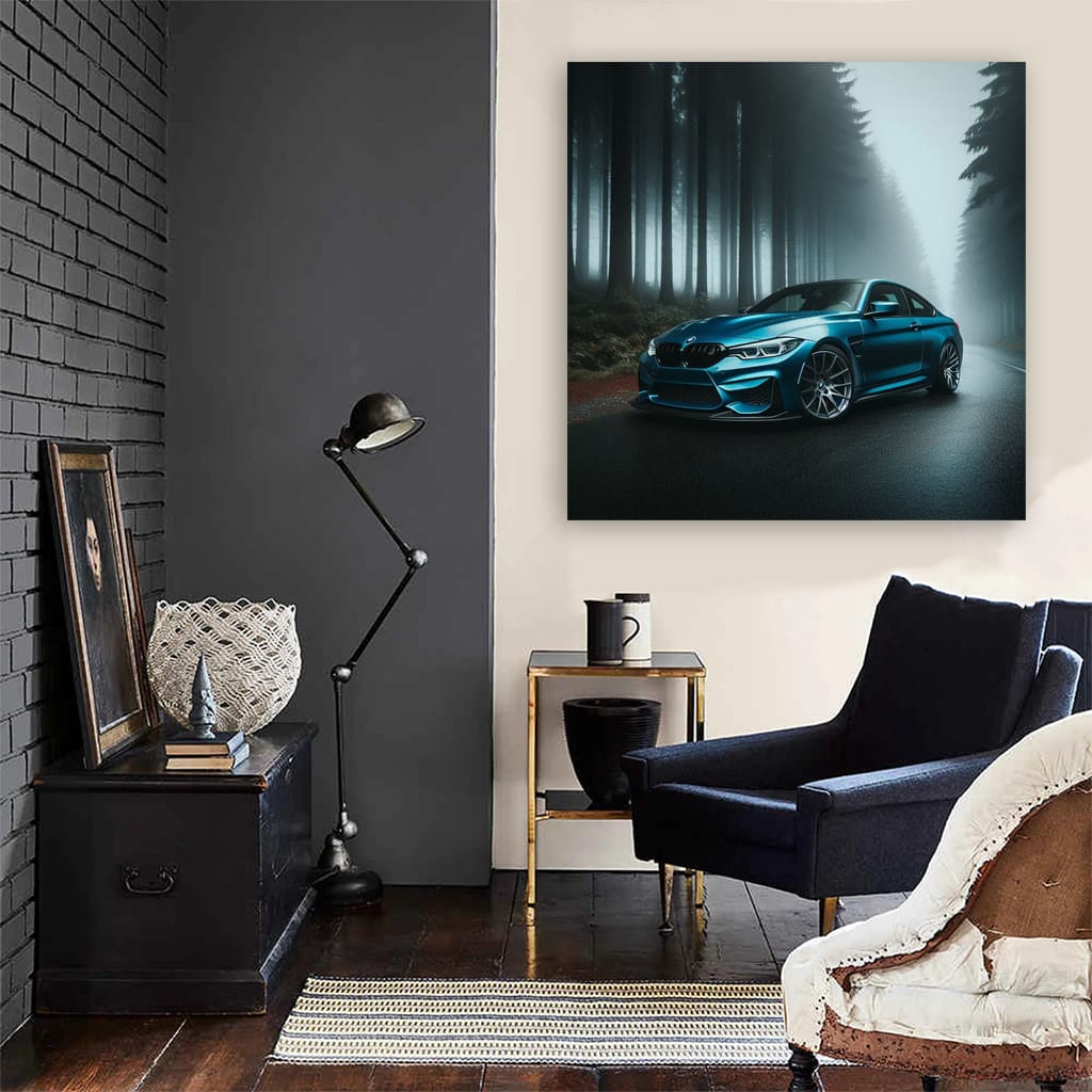 Bmw M4 Blue F Wall Art