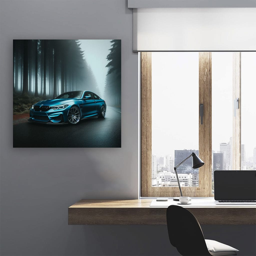 Bmw M4 Blue F Wall Art