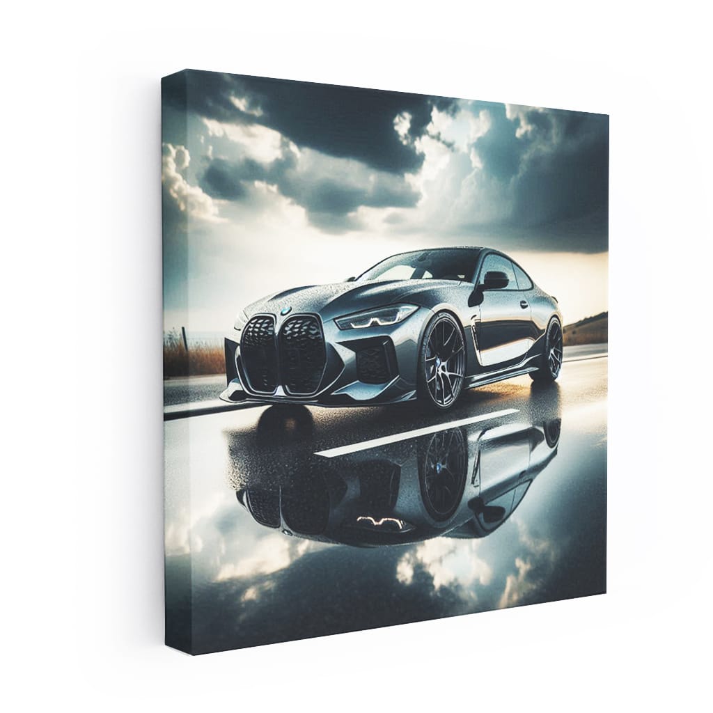 Bmw M4 Future Cloudy Weather Wall Art