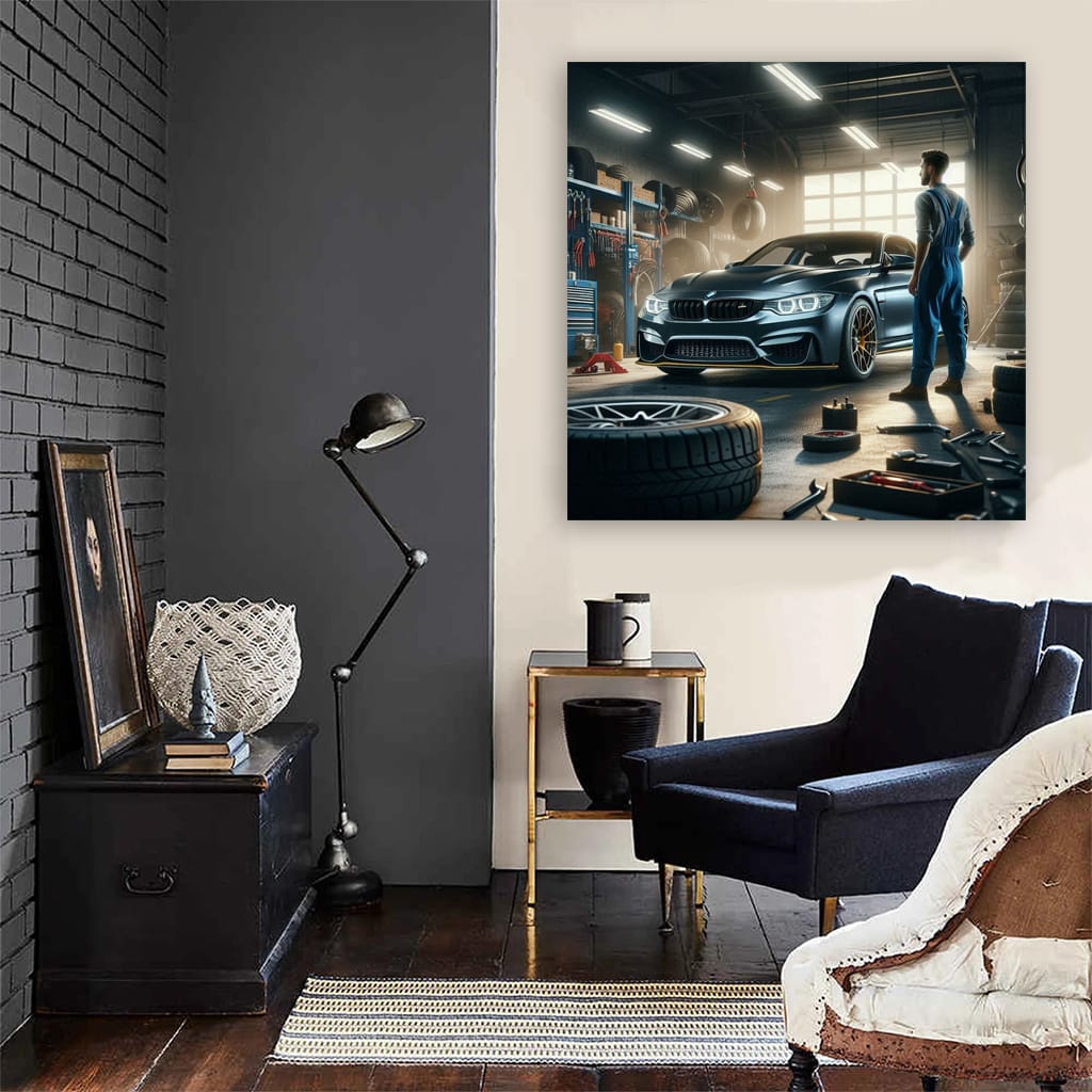 Bmw M4 Garage Wall Art