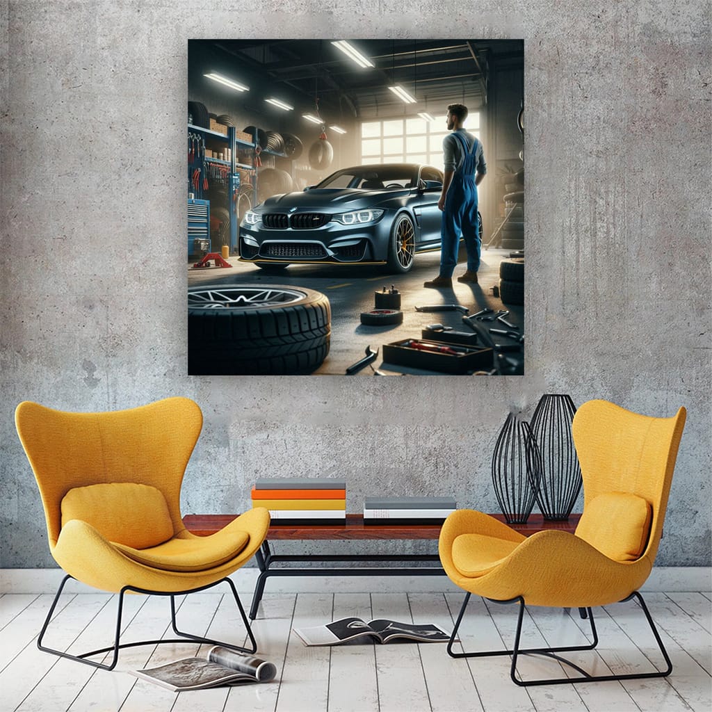 Bmw M4 Garage Wall Art