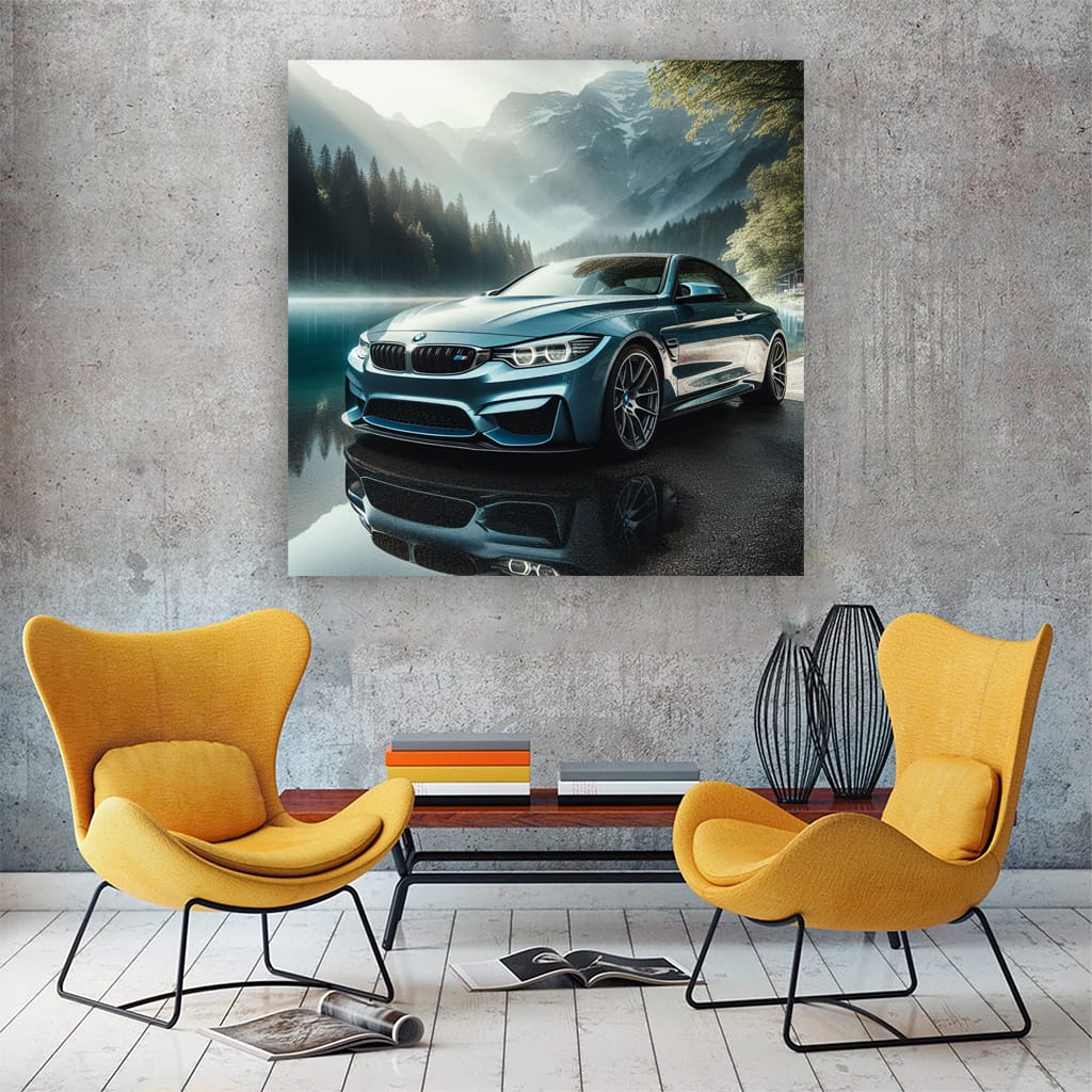 Bmw M4 Lake Wall Art