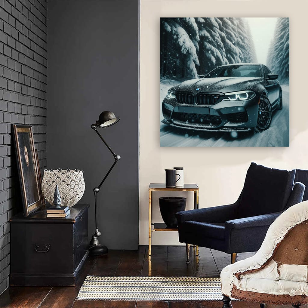 Bmw M5 Snowfa Wall Art