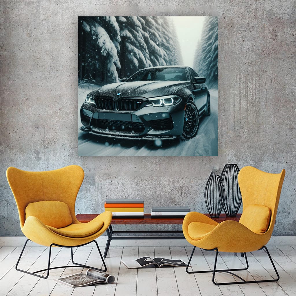 Bmw M5 Snowfa Wall Art