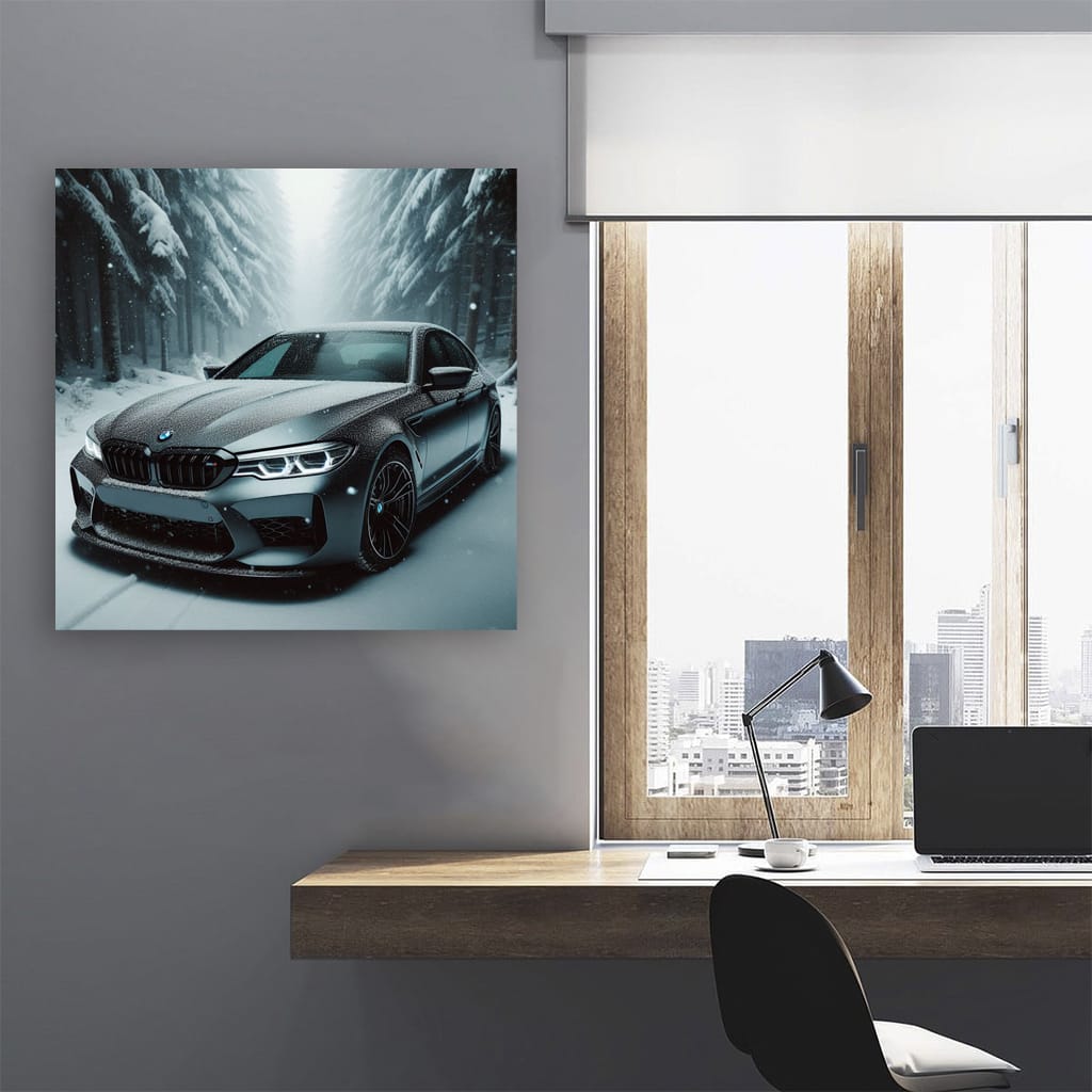 Bmw M5 Snowfall Wall Art