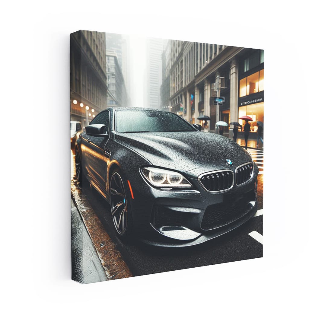 Bmw M6 Black Matte Overcast Weath Wall Art