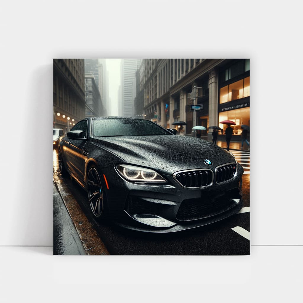 BMW M6 in Matte Black Under Cloudy Skies - Power Meets Elegance