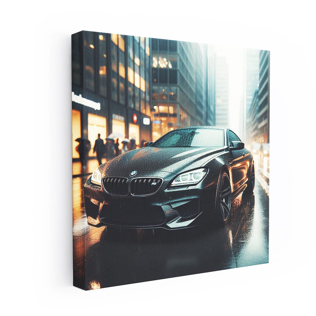 Bmw M6 Black Overcast Weather Wall Art