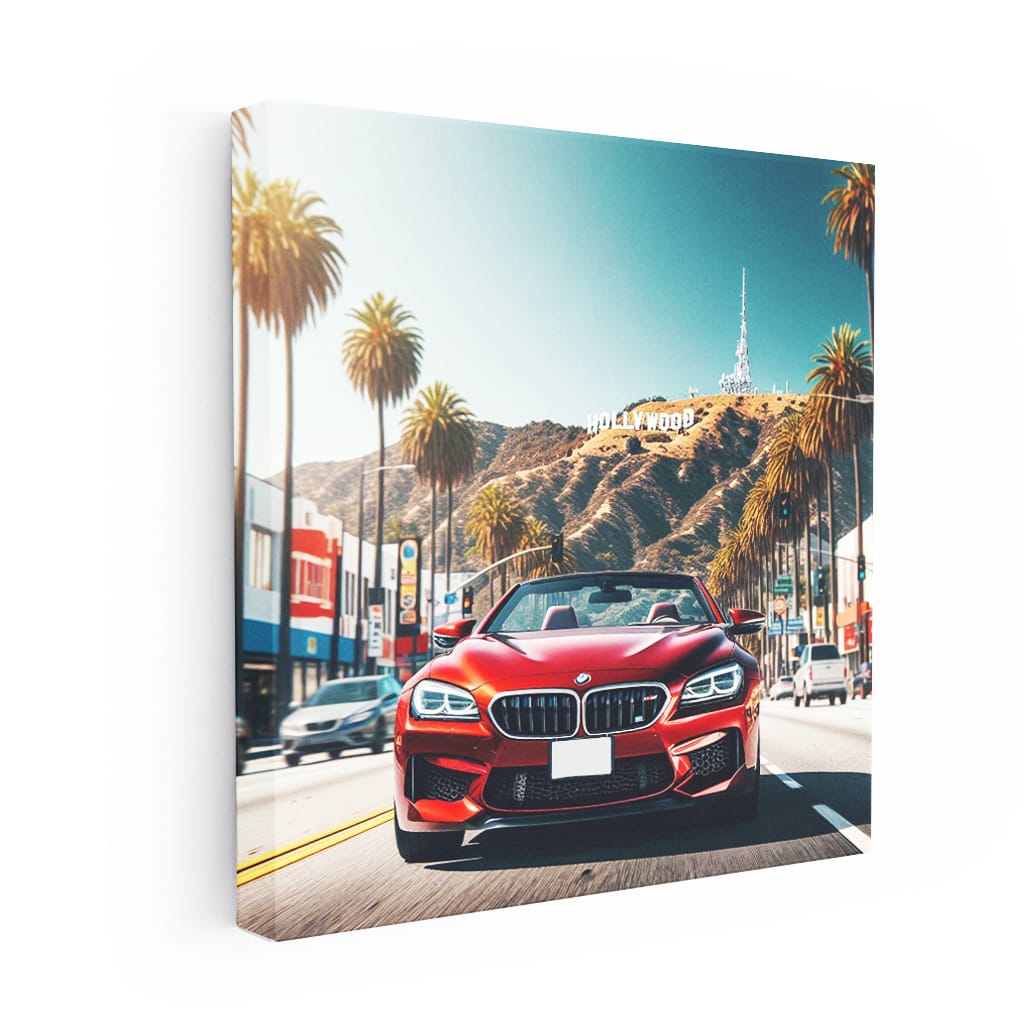 Bmw M6 Red Los Angel Wall Art