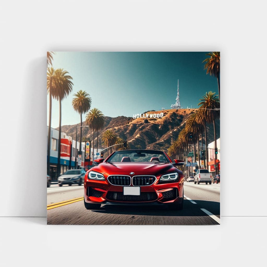 Bmw M6 Red Los Angel Wall Art